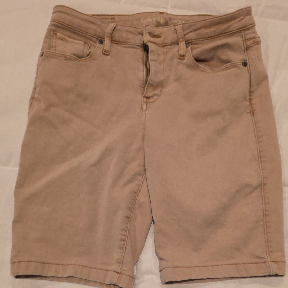 Calvin Klein Women's Beige Bermudas